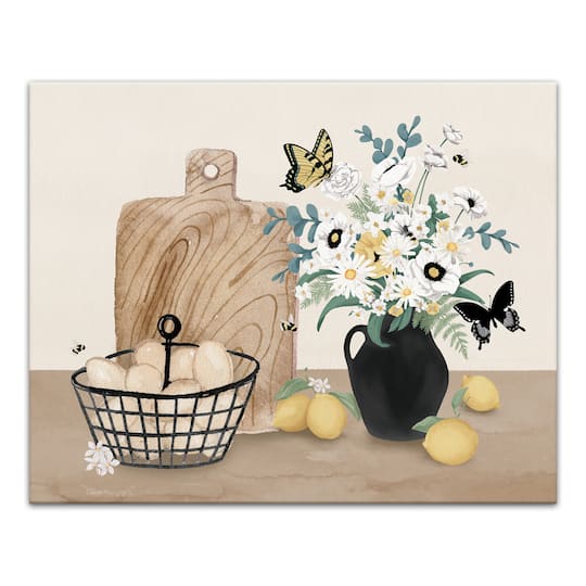 Kitchen Still Life Lemons 20" x 16" Canvas Wall Art